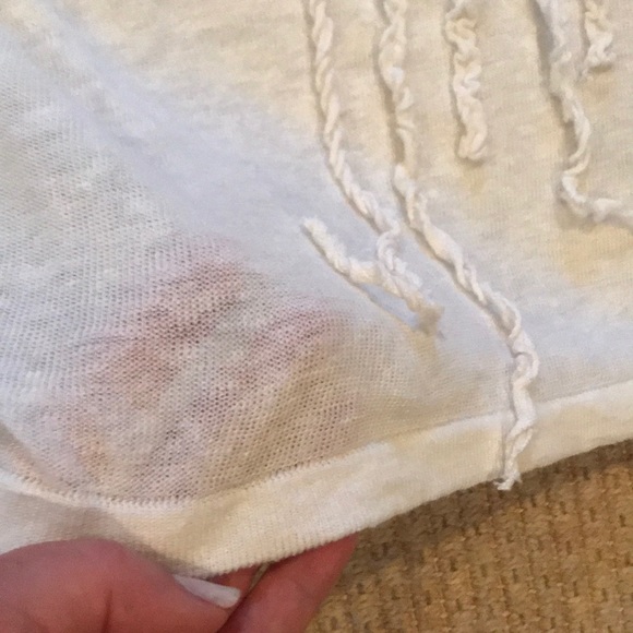 White thin sweater 3/4 length sleeve - Picture 4 of 5